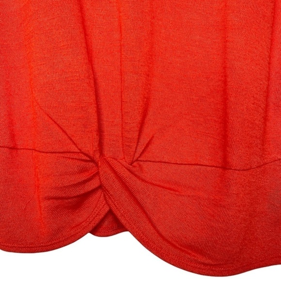 Sanctuary NWT Twist Front Mock Neck Sweater Size Large in Bright Melon - Picture 3 of 9